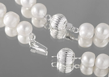 Perlen Set aus Echten Süsswasserperlen mit Echten Türkisen NEU 2-Teilig