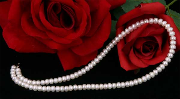 Super Eng 45cm weiss Perlenkette