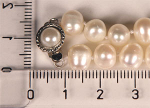 Zuchtperlenkette K102 45cm weiss 7-8mm