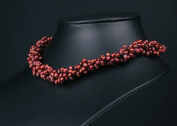 Collier Echte Zuchtperlen 3-Reihig C05